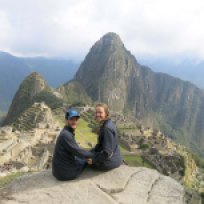 Zwei verliebte in Machu Picchu