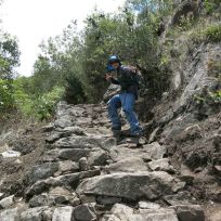 Abstieg vom Machu Picchu Mountain