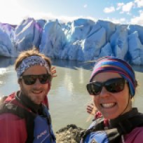 Beim Kayaken vor dem Glaciar Grey