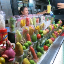 Fruit Shake Stand auf dem Nachtmarkt