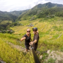 Über den gigantischen Reisfeldern von Batad
